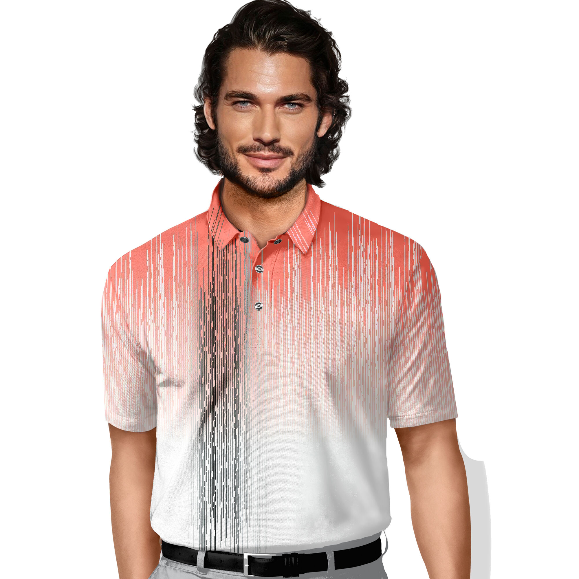River Print Polo